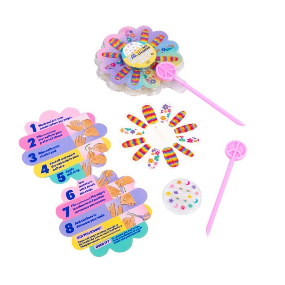 For You Lucky Sticker Nails Girls Pink